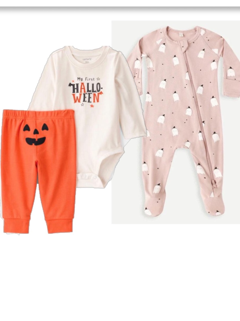 Ghost pajamas and my first Halloween onesie